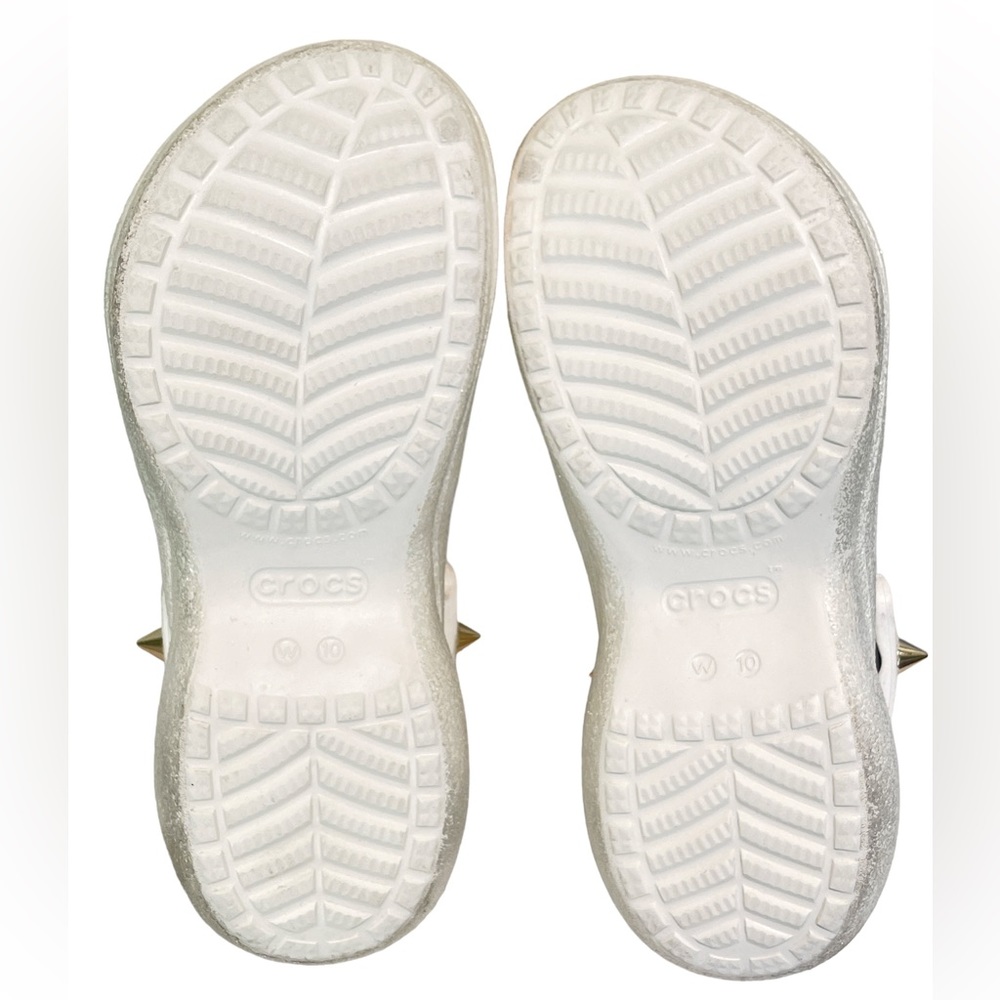 Women Crocs Classic Bae Glitter Stud Platform Clog Size 10 - White -LIMITED - Picture 10 of 12